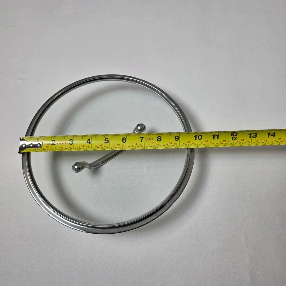 Cuisinart Pot Lid 9in Clear Glass Stainless Steel Rim Riveted Handle